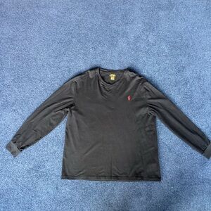 Polo by Ralph Lauren Black Long-sleeve T-shirt -sz Large